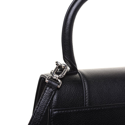 Balenciaga Grained Calfskin Small Hourglass Top Handle Bag Black 16 of 17
