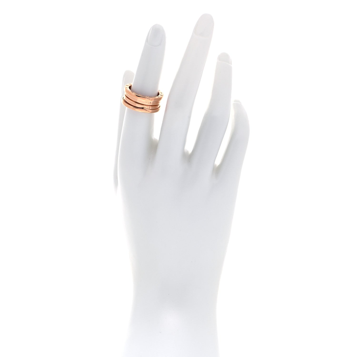 Bulgari 18K Rose Gold B.Zero1 Three-Band Ring 53 6.25 2 of 5