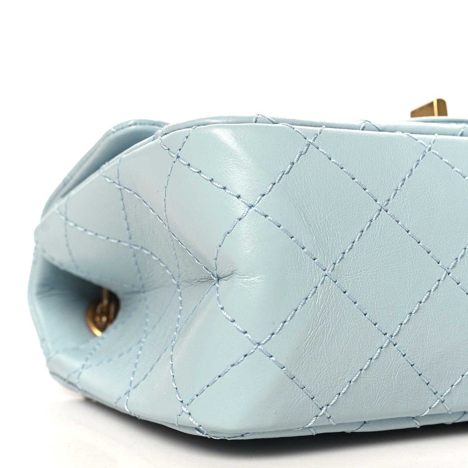 Chanel Aged Calfskin Quilted 2.55 Reissue Mini Flap Light Blue 9 of 10