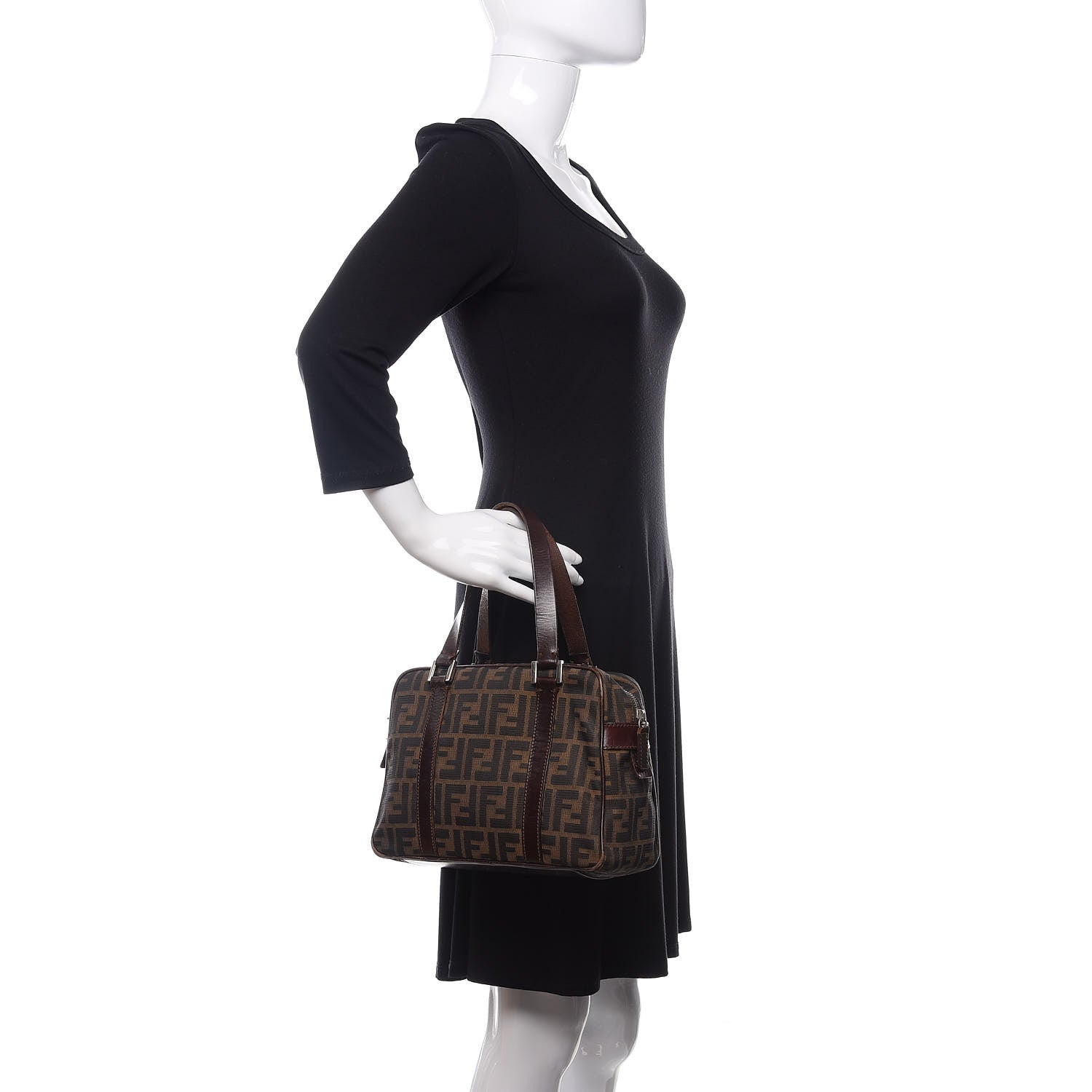 Fendi Zucca Boston Tobacco 2 of 16