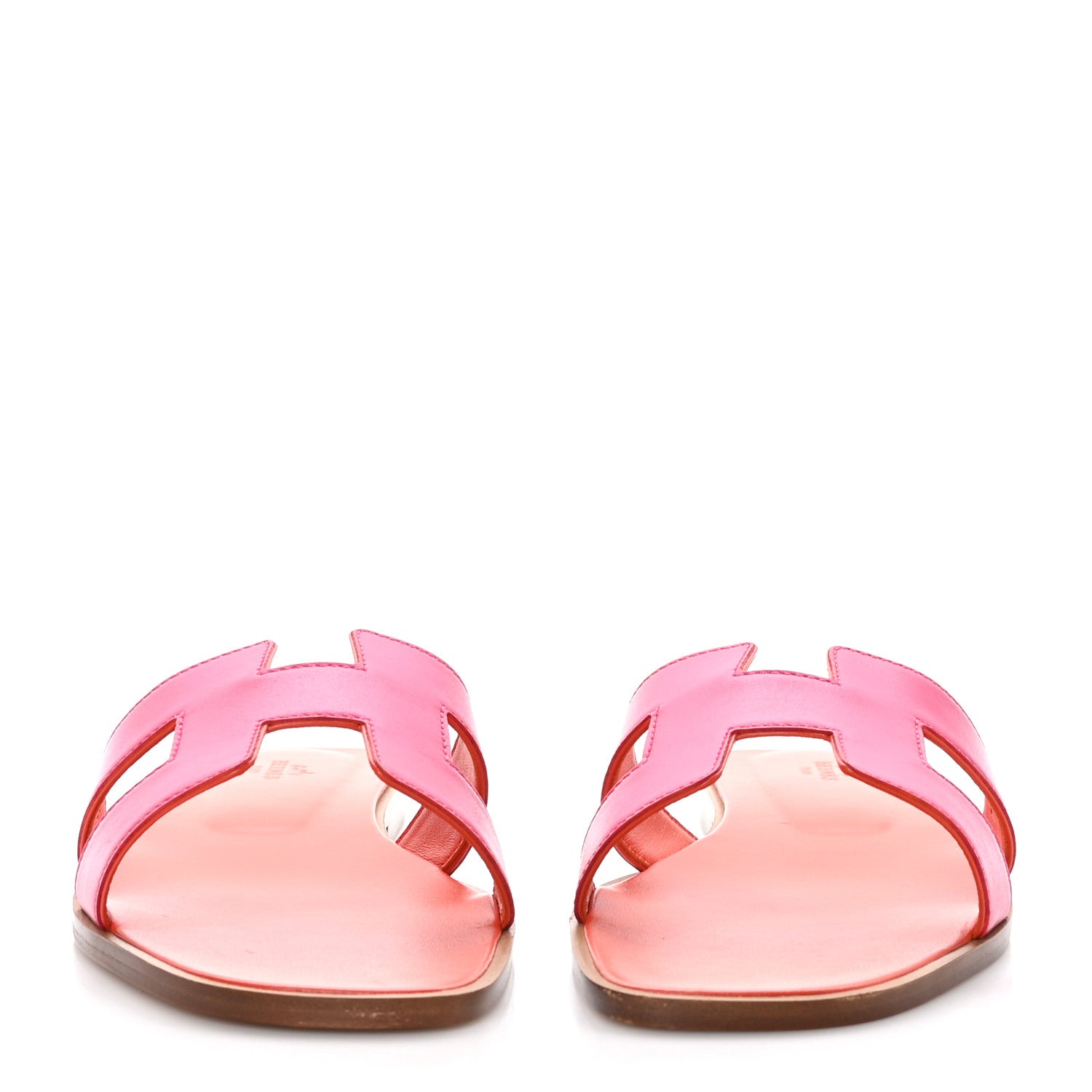 Hermes Box Calfskin Oran Sandals 41 Rose Flash Orange H 2 of 8