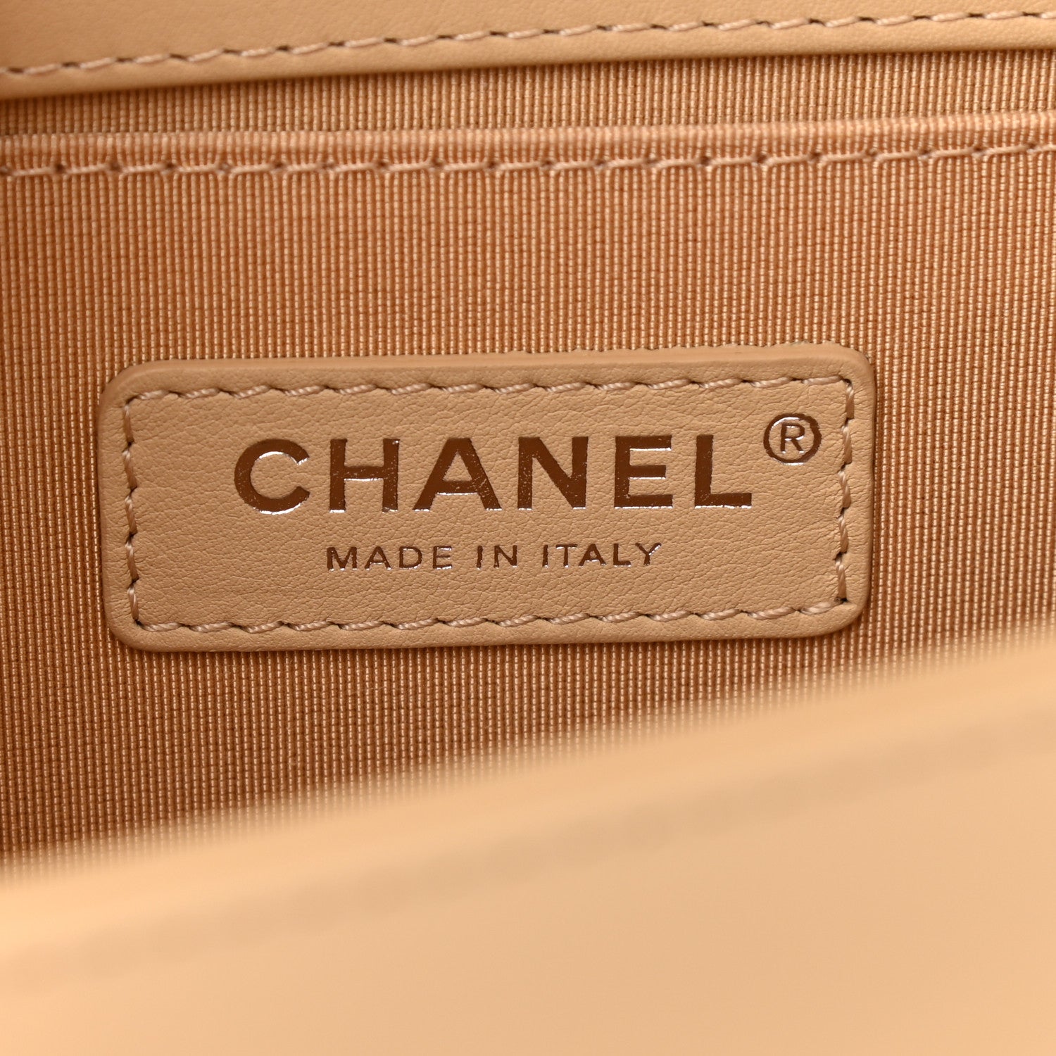 Chanel Calfskin Quilted Medium Boy Flap Beige 5 of 8