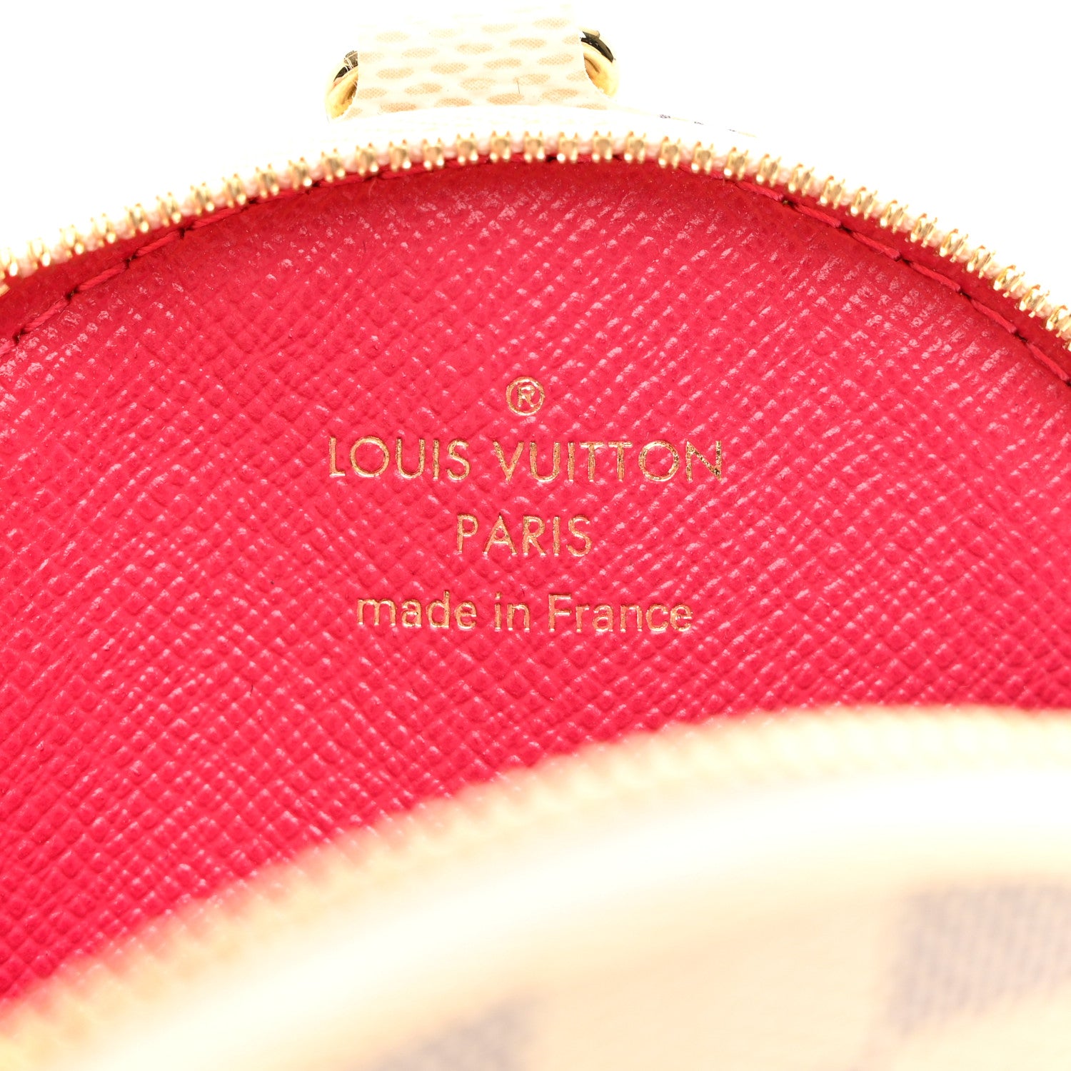 Louis Vuitton Damier Azur 2021 Christmas Animation Hollywood Bag Charm Fuchsia 4 of 5