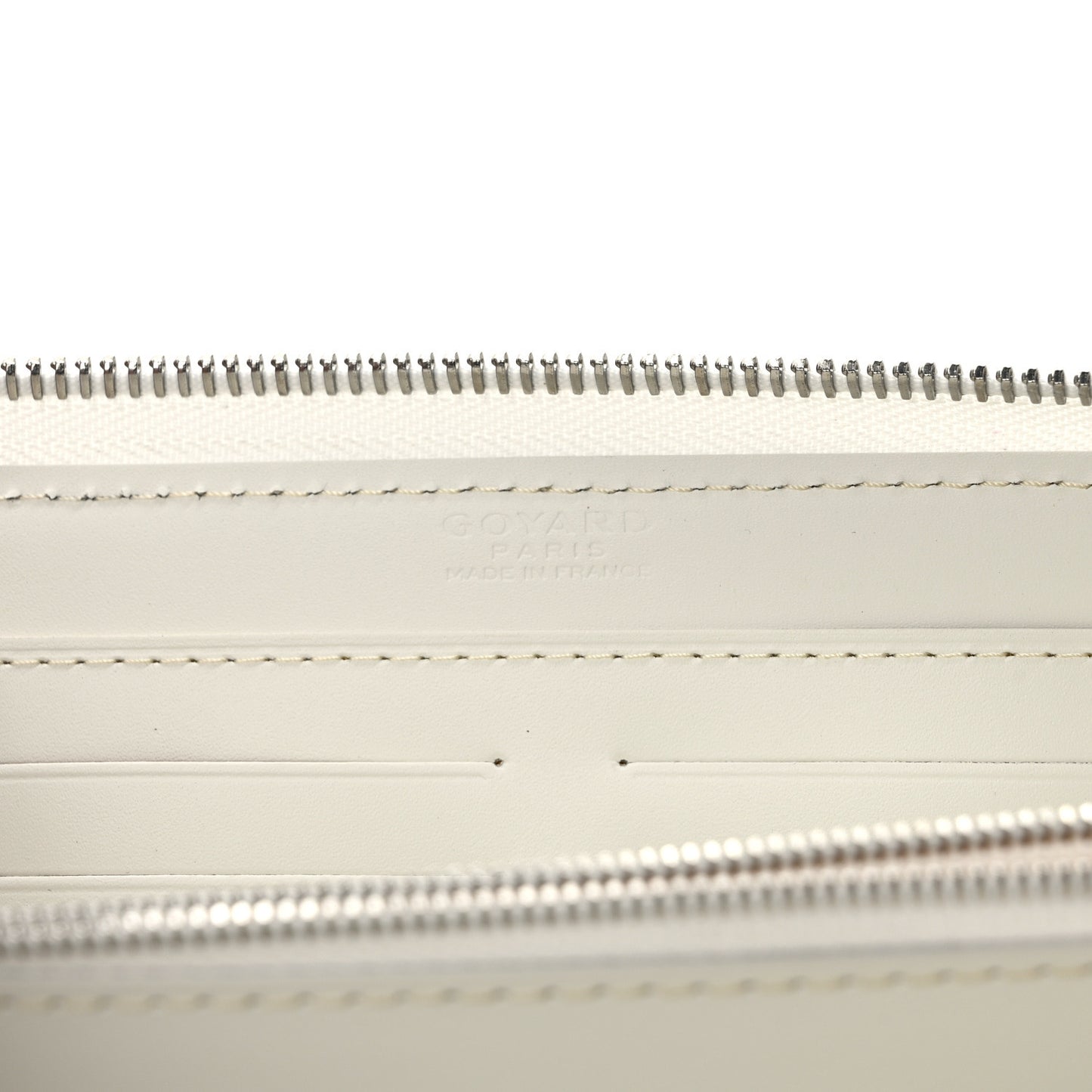 Goyardine Matignon Zip Around GM Wallet White