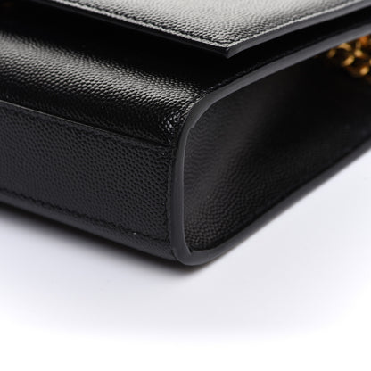 Saint Laurent Grain De Poudre Small Monogram Kate Satchel Black 10 of 10