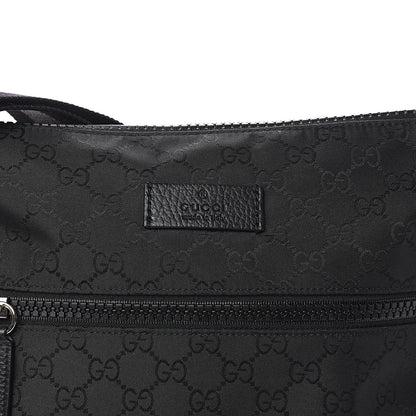 Gucci Nylon Monogram Small Flat Messenger Bag Black 9 of 9