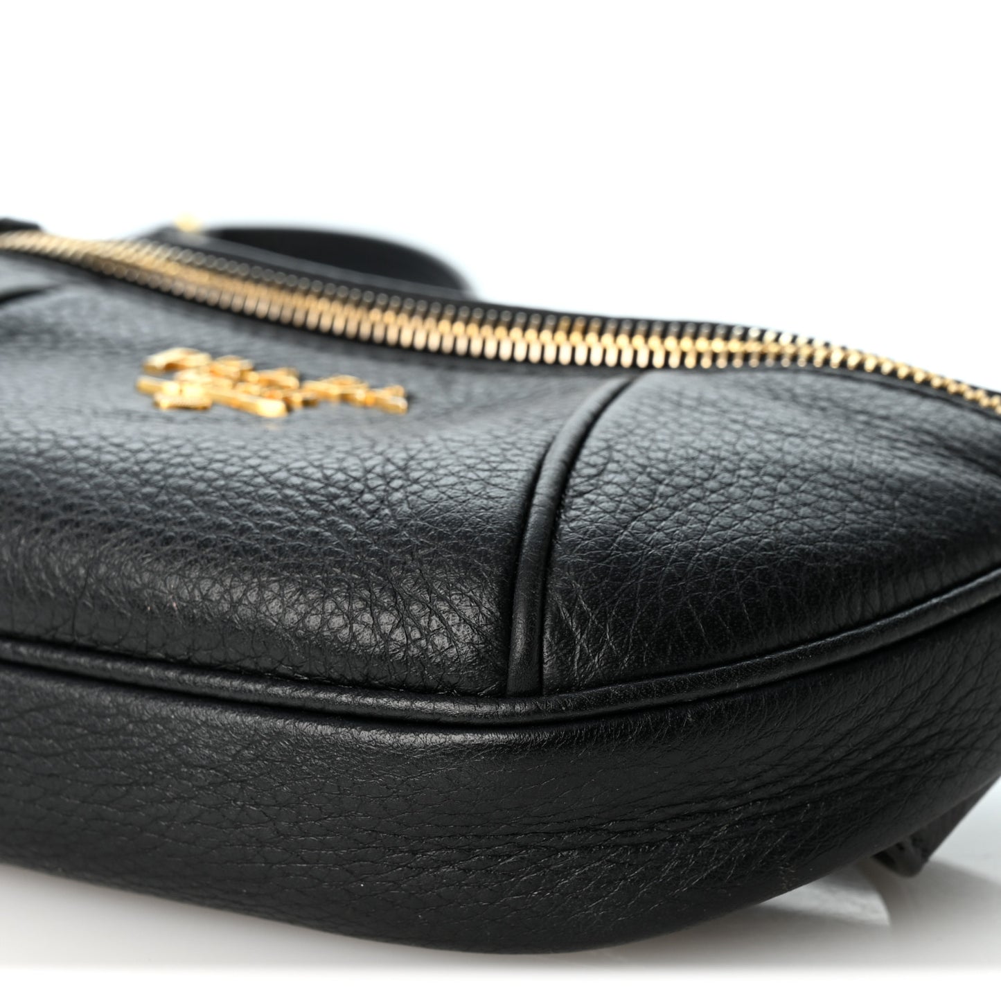 Vitello Daino Small Belt Bag Black