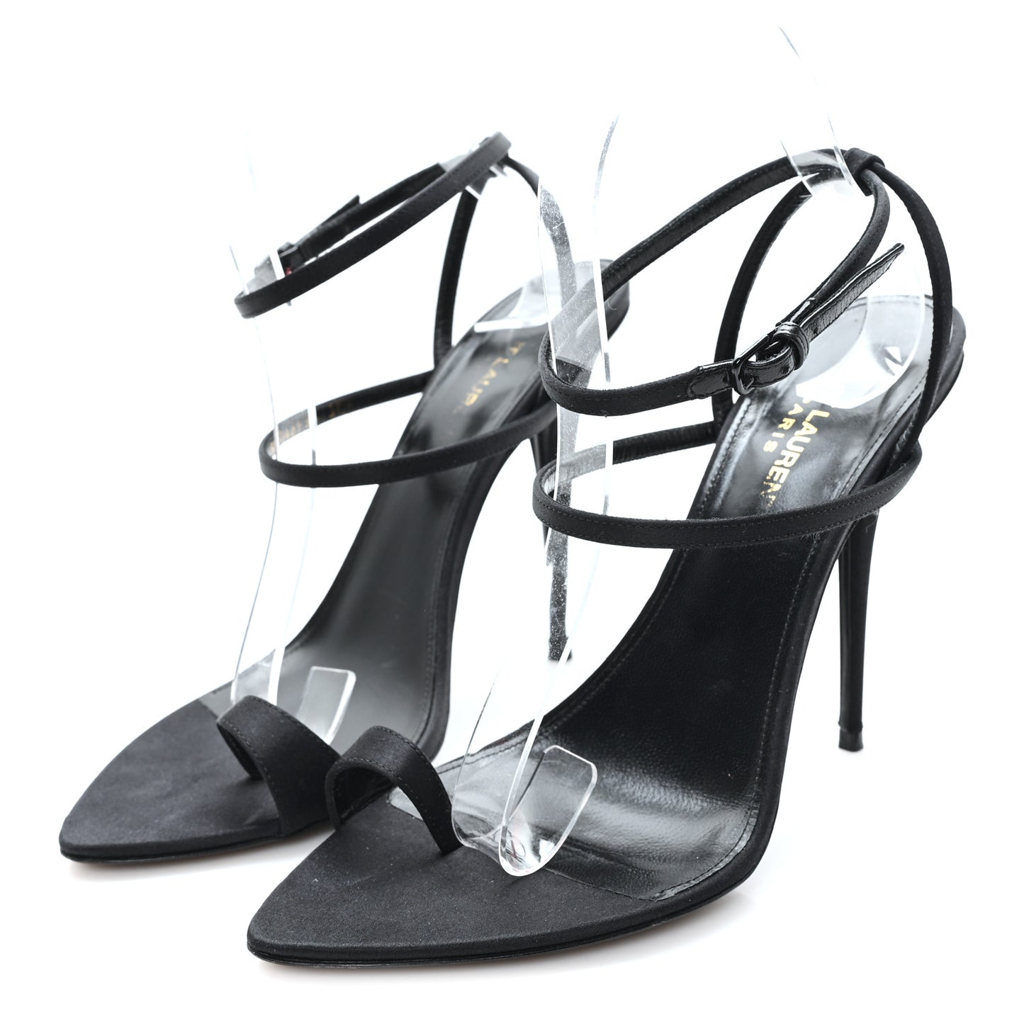 Crepe Satin Dive 110 Mule Sandals 38 Black