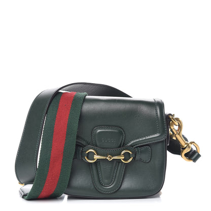 Gucci Calfskin Small Lady Web Shoulder Bag Green 1 of 17