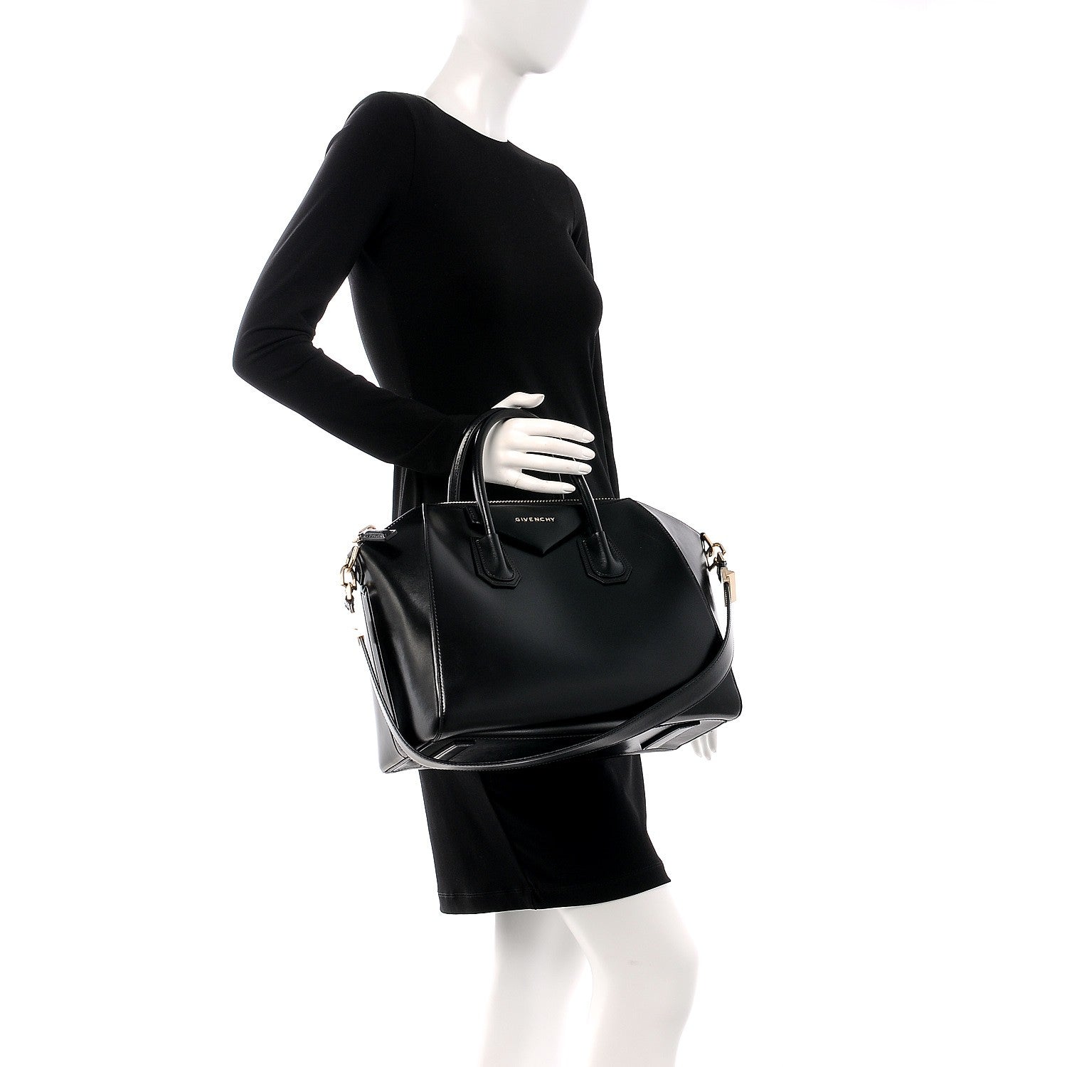 Givenchy Shiny Lord Calfskin Medium Antigona Black 3 of 8