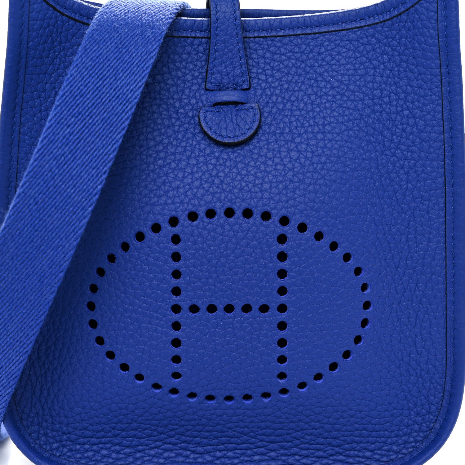 Hermes Taurillon Clemence Evelyne TPM Bleu Electrique 8 of 11