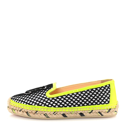 Christian Louboutin Neo Resille Patent Ivy Espapop Flat Espadrilles 35 White Black 1 of 8