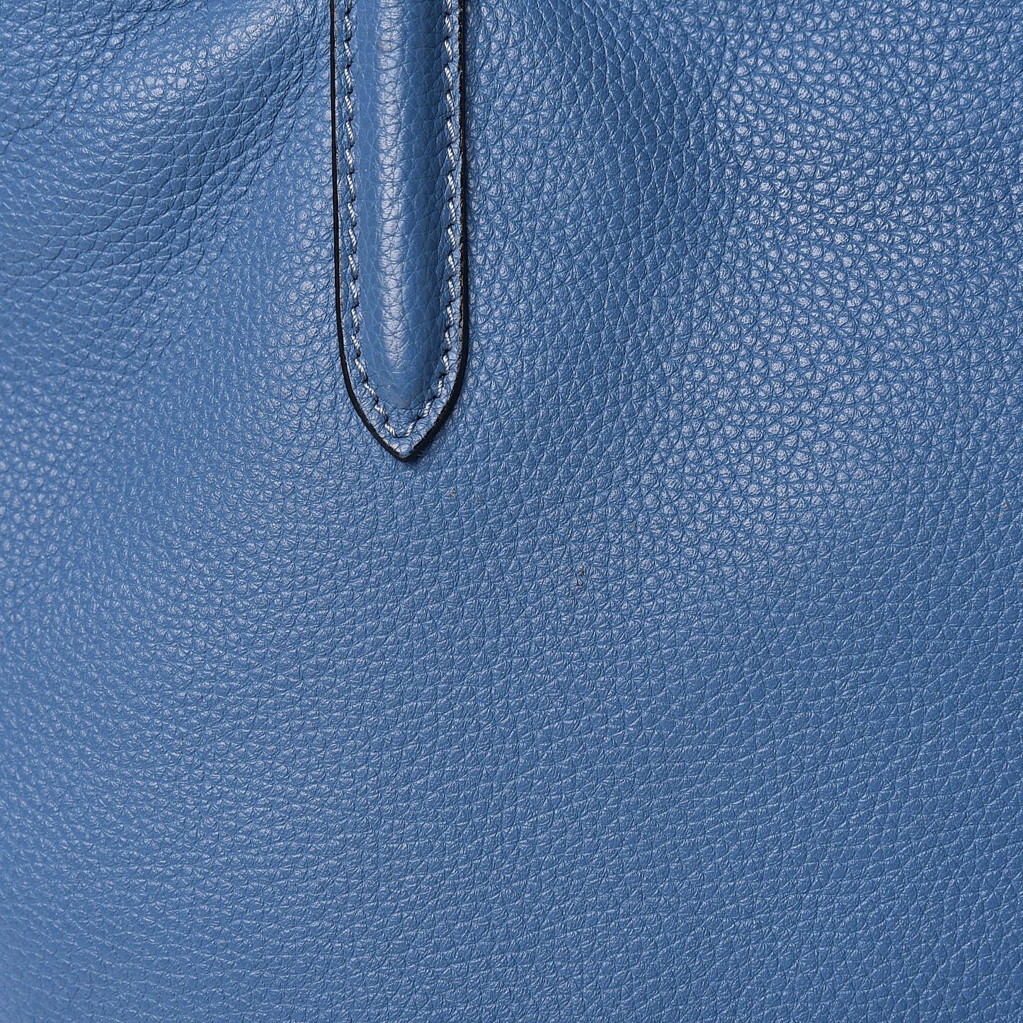 Pebbled Calfskin Skull Padlock Tote Blue