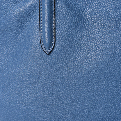Alexander McQueen Pebbled Calfskin Skull Padlock Tote Blue 14 of 16