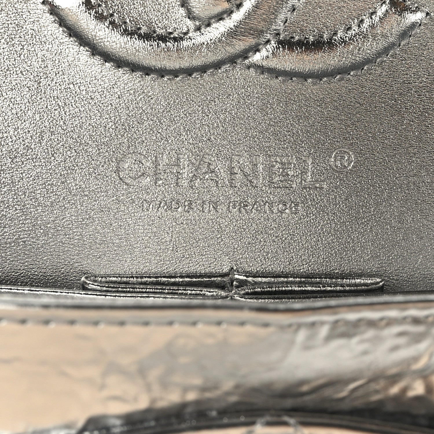 Chanel Hammered Metallic Calfskin Quilted Small Double Flap Silver 7 of 10