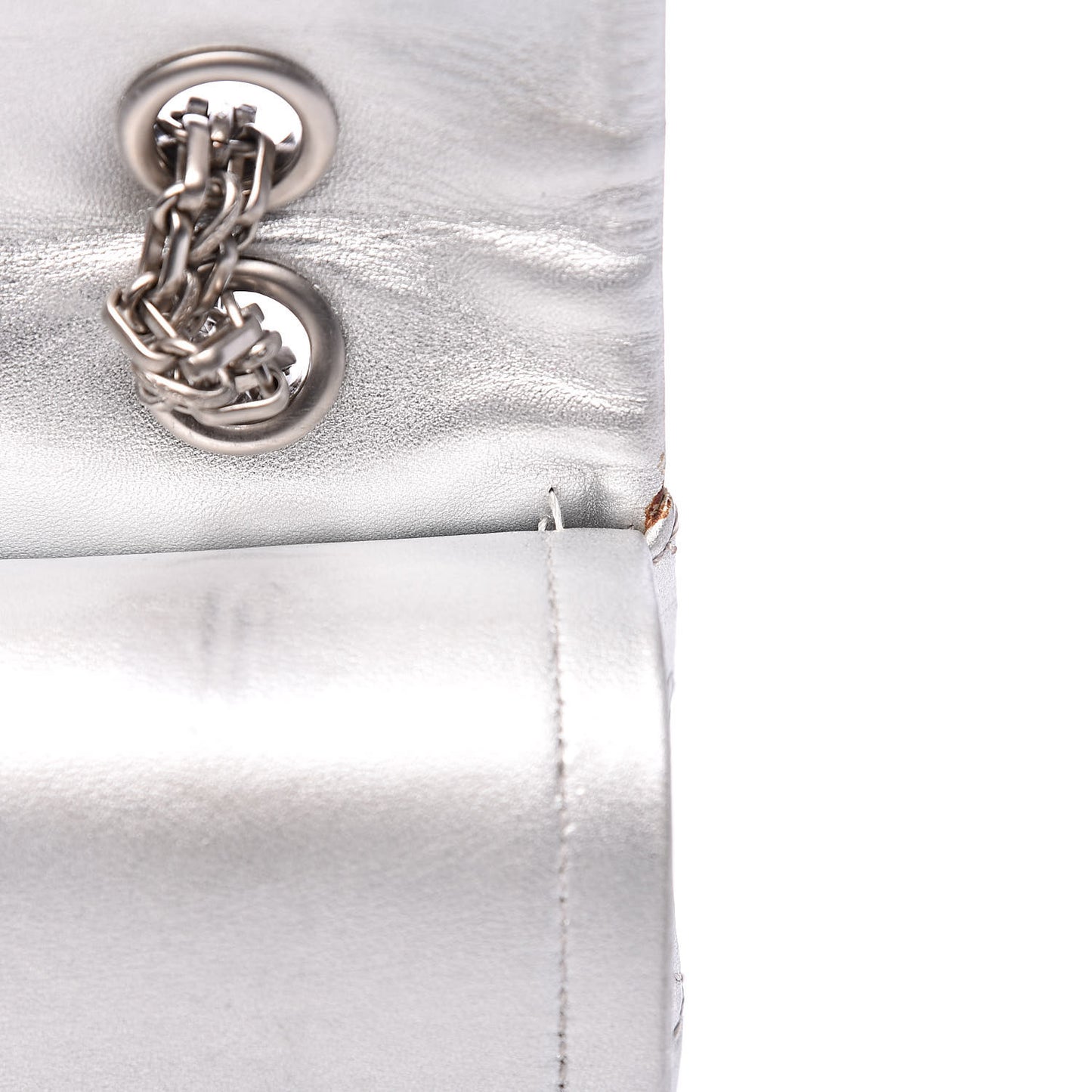 Metallic Lambskin Quilted 2.55 Reissue 227 Flap Silver