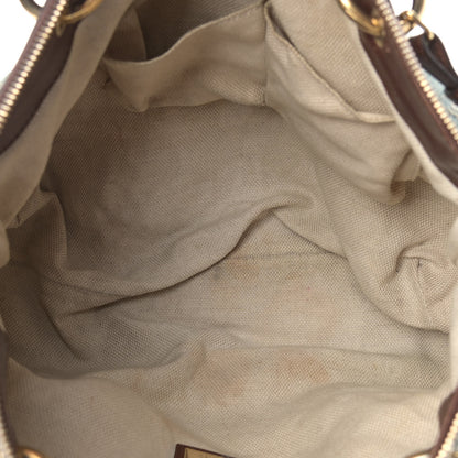 Gucci Denim Monogram Valentine Top Handle Bag 5 of 22