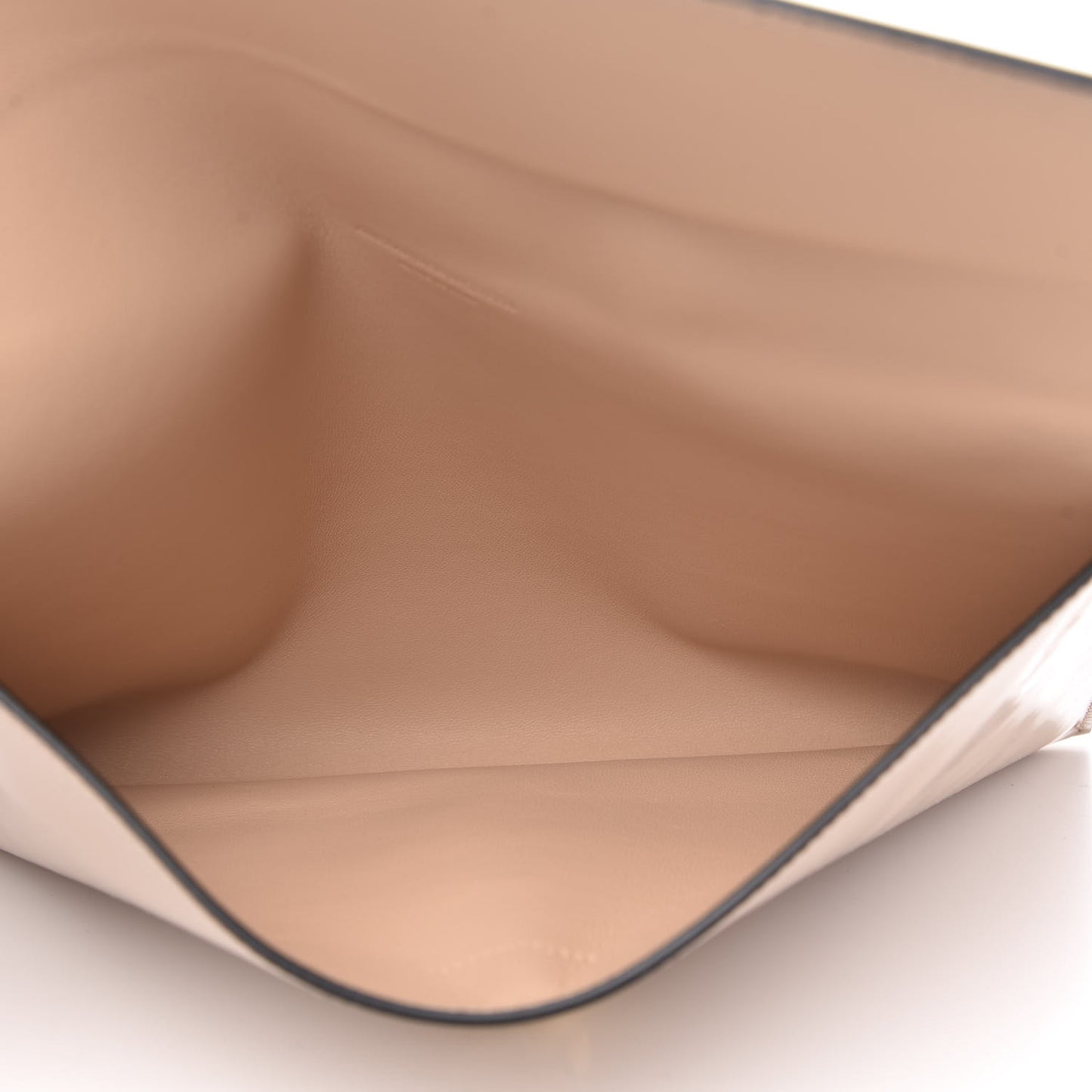 Patent Skull Lock Envelope Clutch Nude