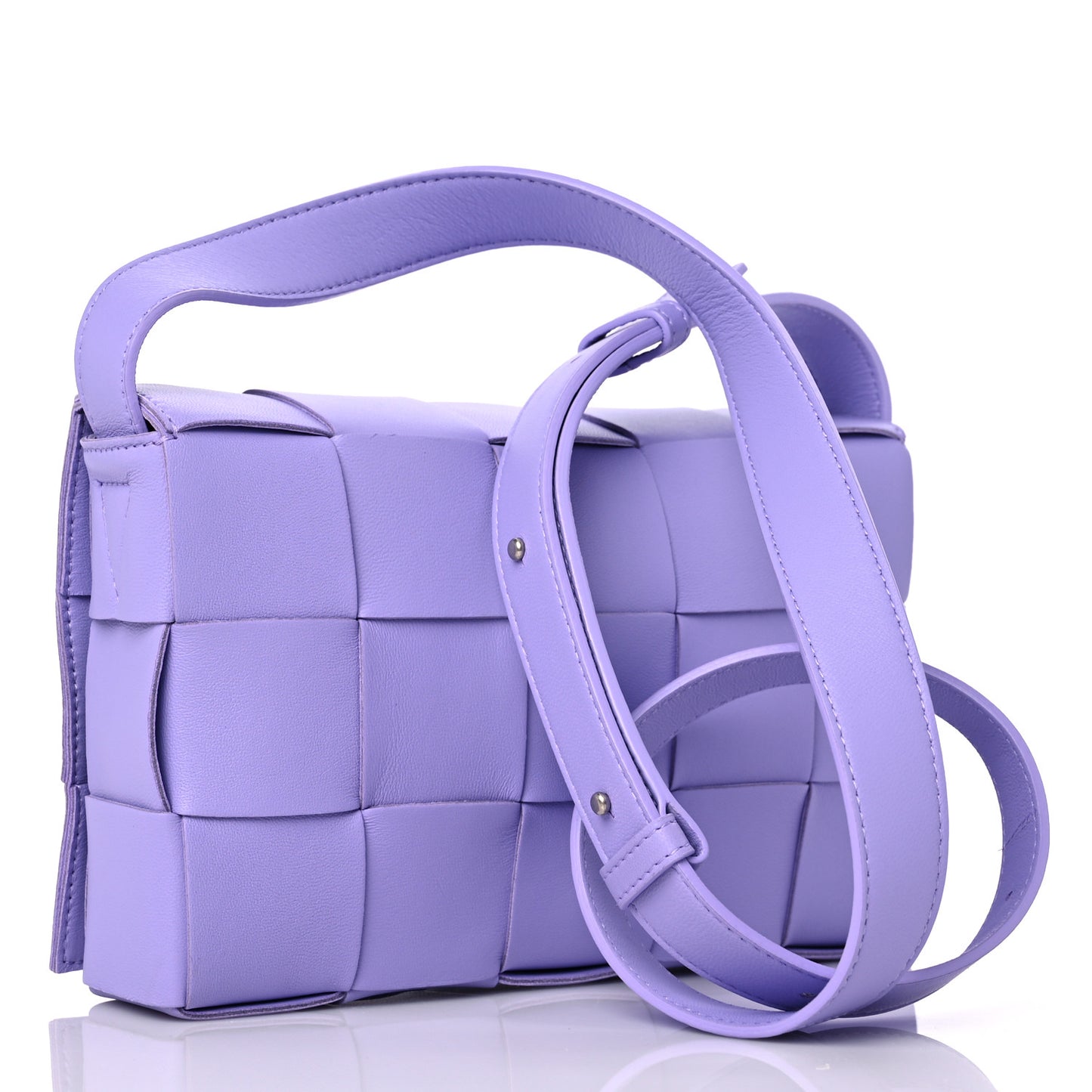 Lambskin Intreccio Cassette Crossbody Bag Wisteria