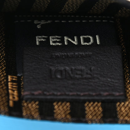 Fendi X SARAH COLEMAN Vitello Liberty Ceylon Micro FF Fish Eye Embossed Fold Over Card Holder Wallet Multicolor Cyber Blue 7 of 8