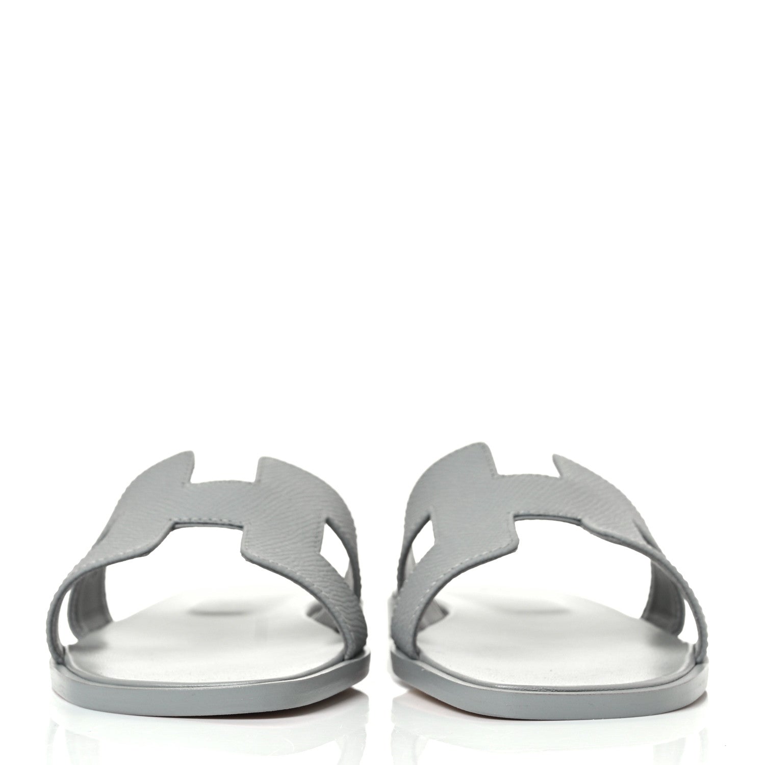Hermes Epsom Oran Sandals 36.5 Bleu Glacier 2 of 9