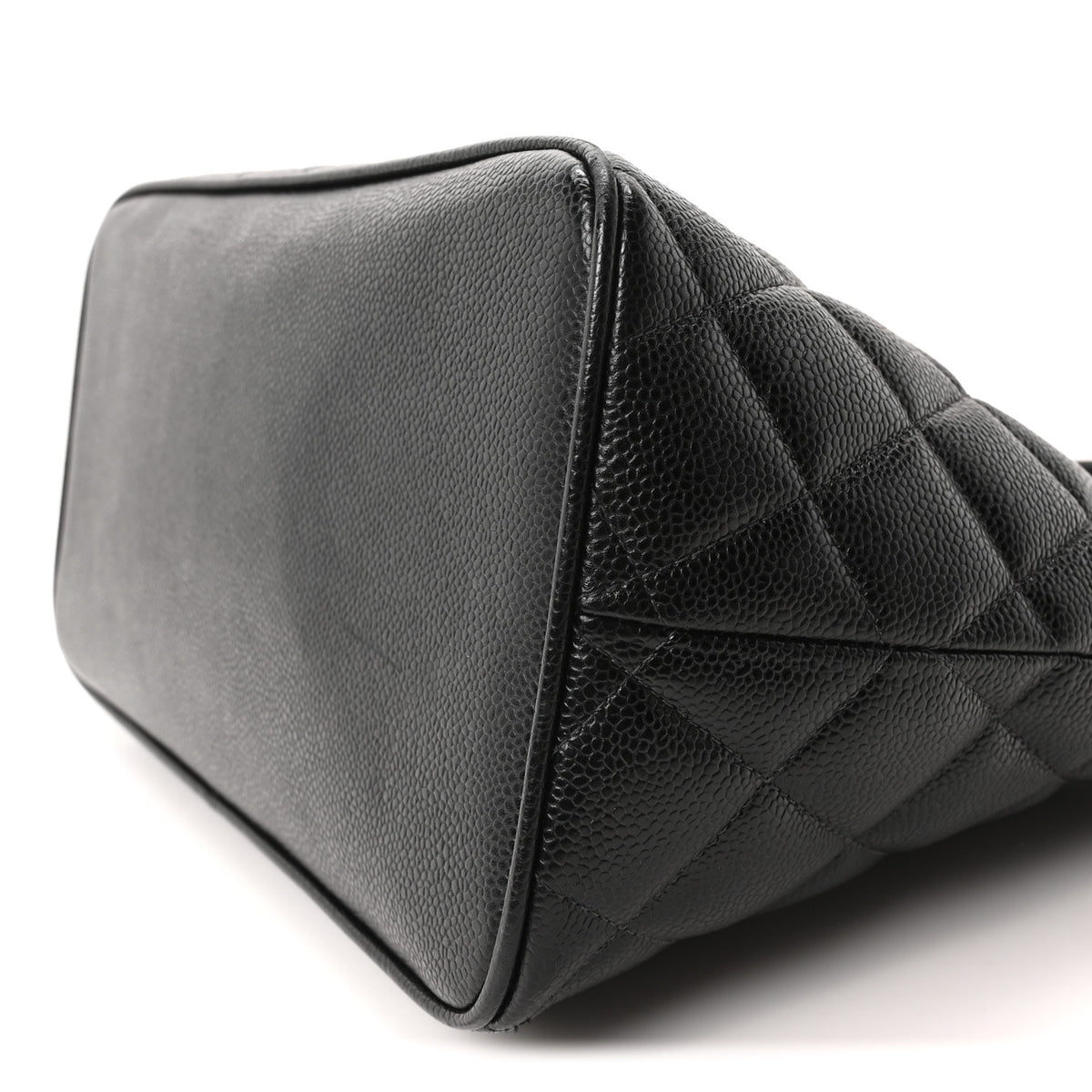 Caviar Quilted Medallion Tote Black