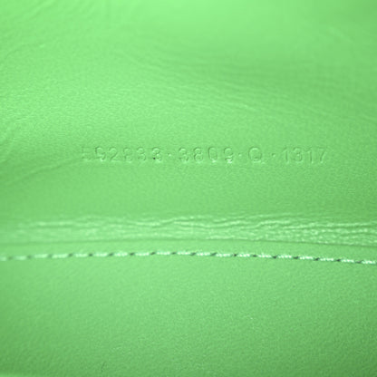 Balenciaga Shiny Calfskin Tonal B Crocodile Embossed Hourglass Top Handle Bag XS Vivid Green 8 of 11