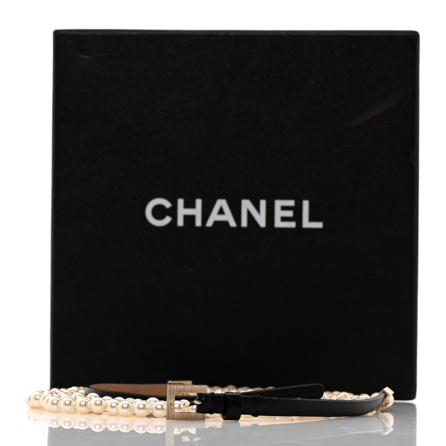 Lambskin Pearl Belt 80 32 Black