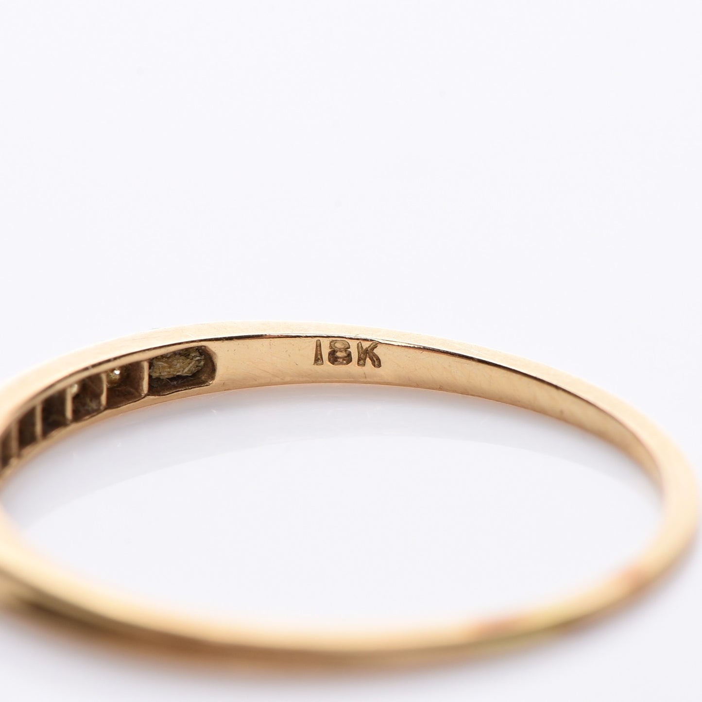 18K Yellow Gold Diamond Ring 8.25