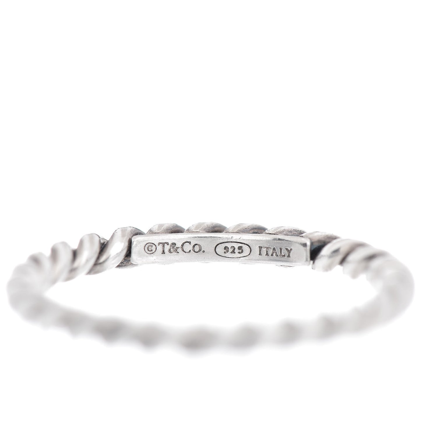 Sterling Silver Twist Rope Ring 52 6
