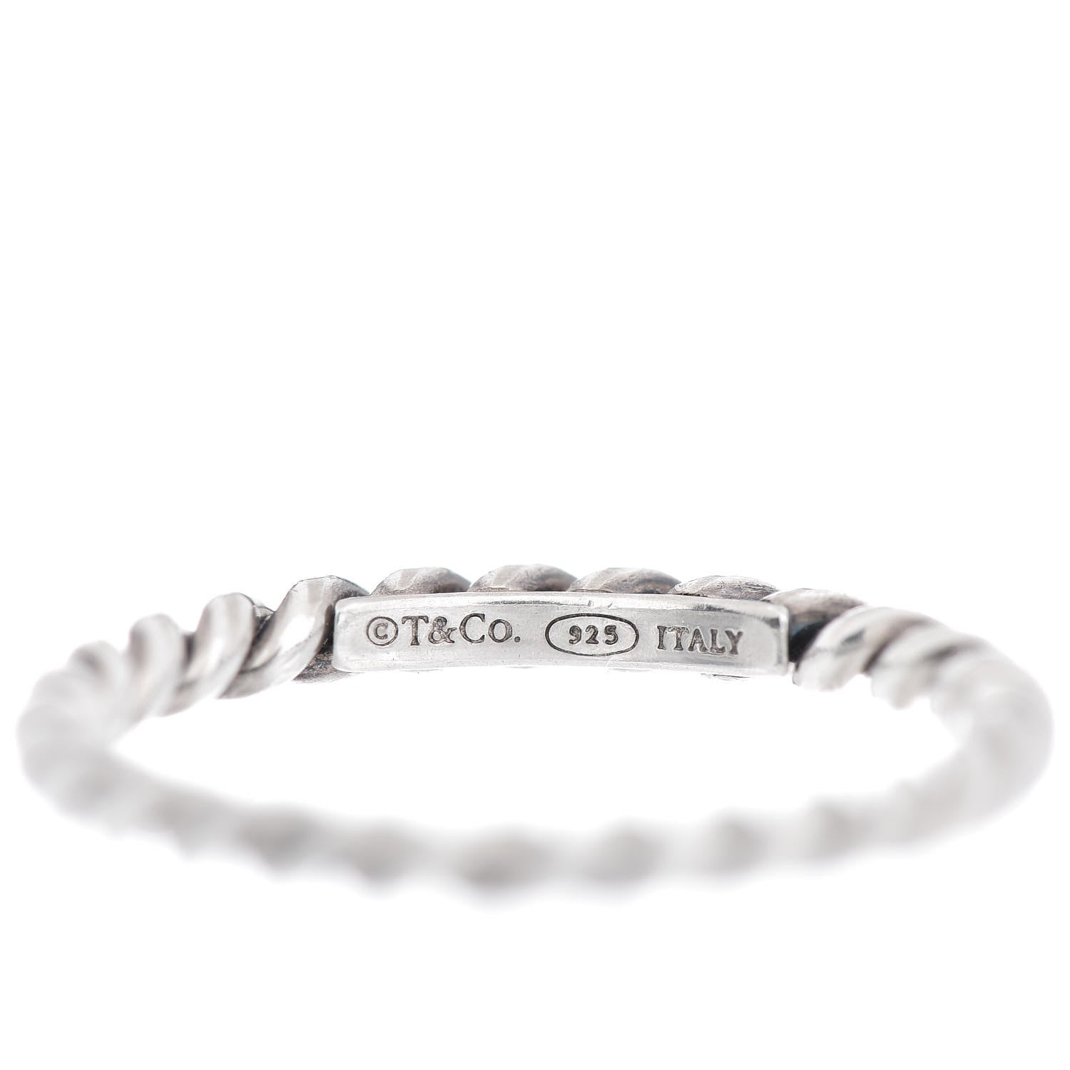 Tiffany Sterling Silver Twist Rope Ring 52 6 4 of 4