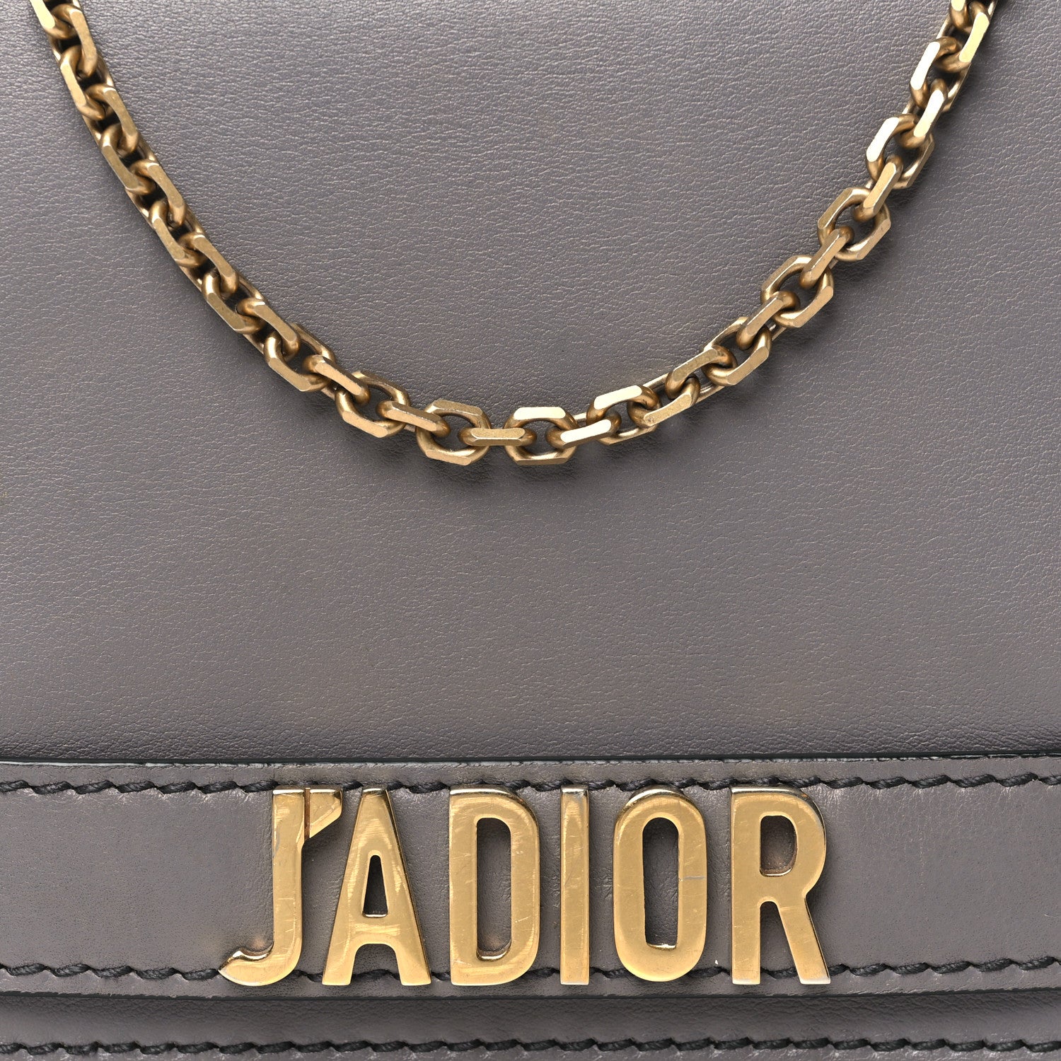Christian Dior Calfskin J'Adior Wallet on Chain Pouch Grey 7 of 13