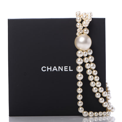 Chanel Pearl Multi Strand Short Necklace Gold 6 of 6