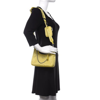 Prada Nylon Saffiano Re-Edition 2005 Shoulder Bag Ananas 2 of 11