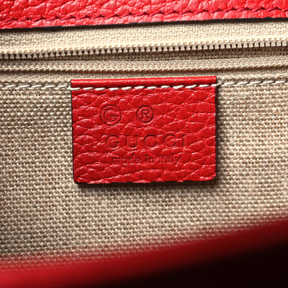 Gucci Dollar Calfskin Interlocking G Shoulder Bag Red 7 of 13