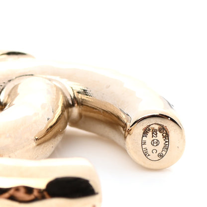 Chanel Metal Large CC Earrings Light Gold 4 of 5