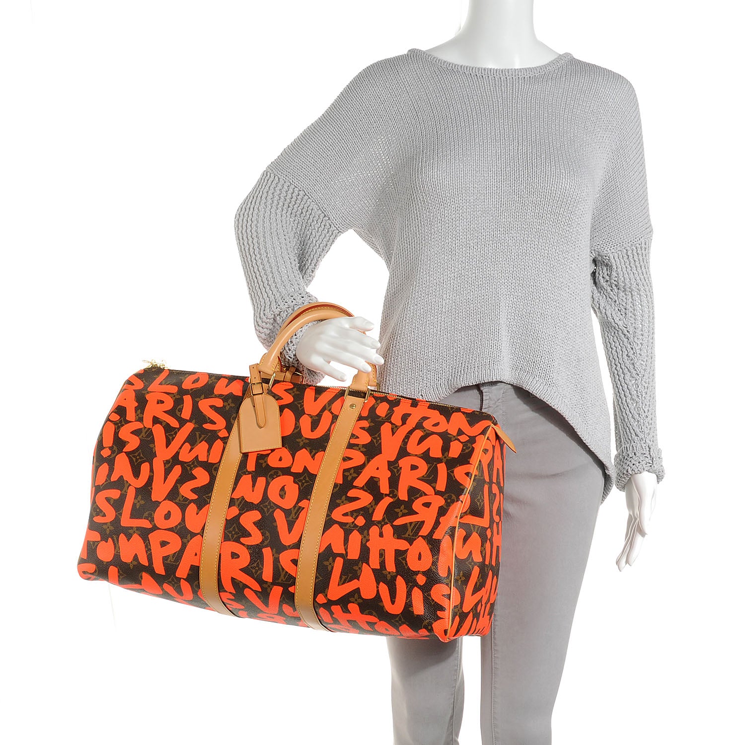 Louis Vuitton Monogram Graffiti Keepall 50 Orange 2 of 6