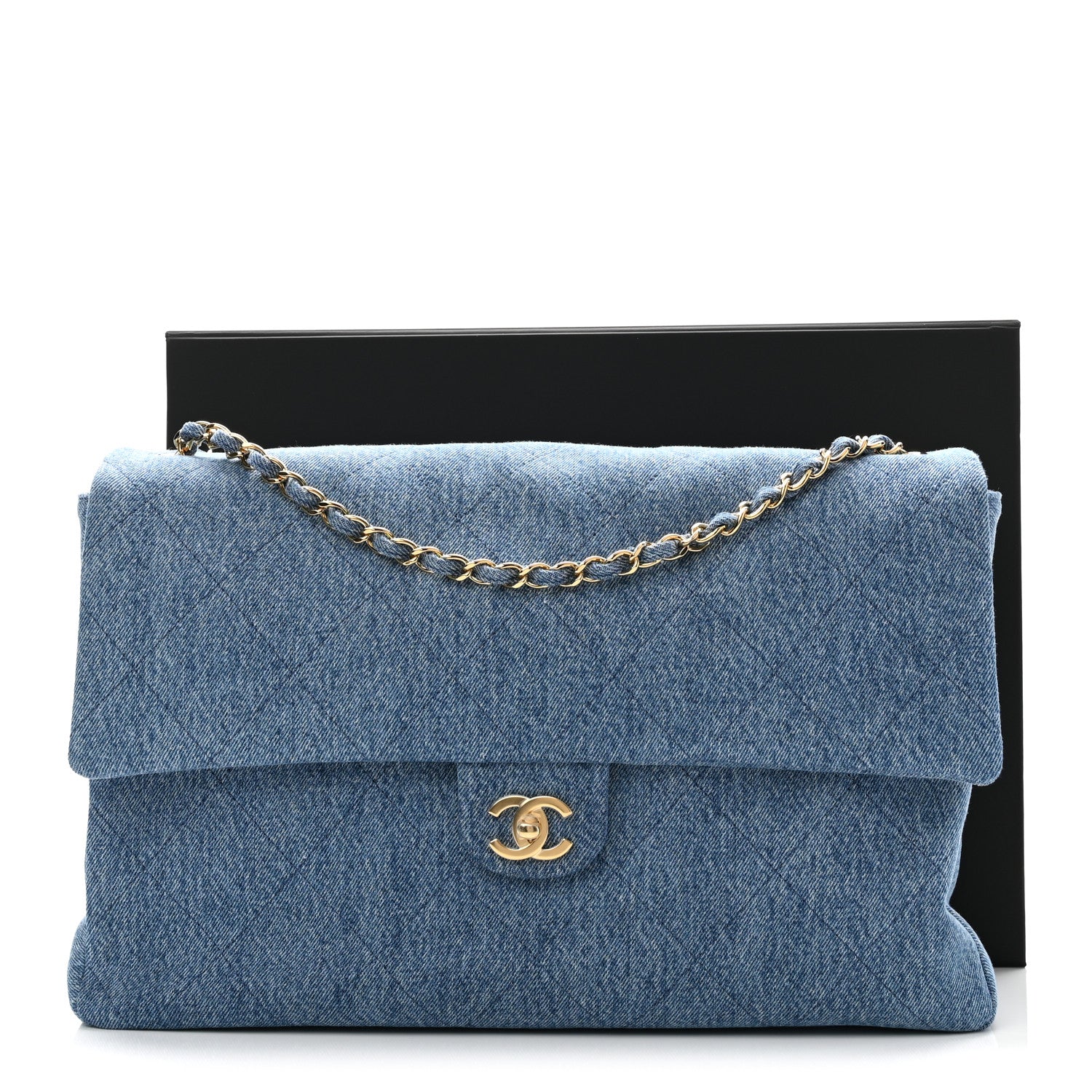Chanel Denim Small Souplissimo Maxi Flap Blue 11 of 11