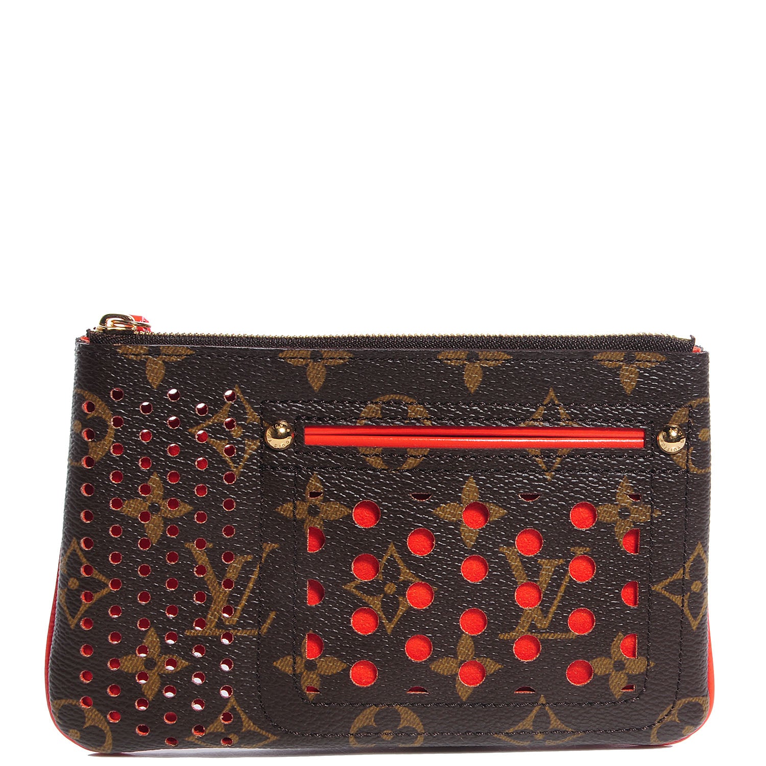 Louis Vuitton Monogram Perforated Pochette Plat Orange 1 of 7