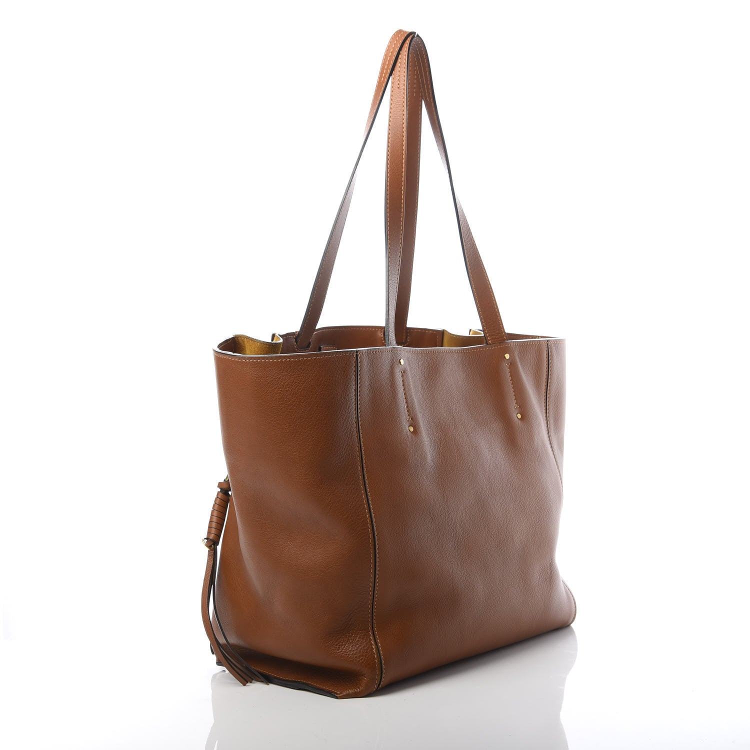 Chloe Smooth Calfskin Medium Milo Shopping Tote Caramel 3 of 12
