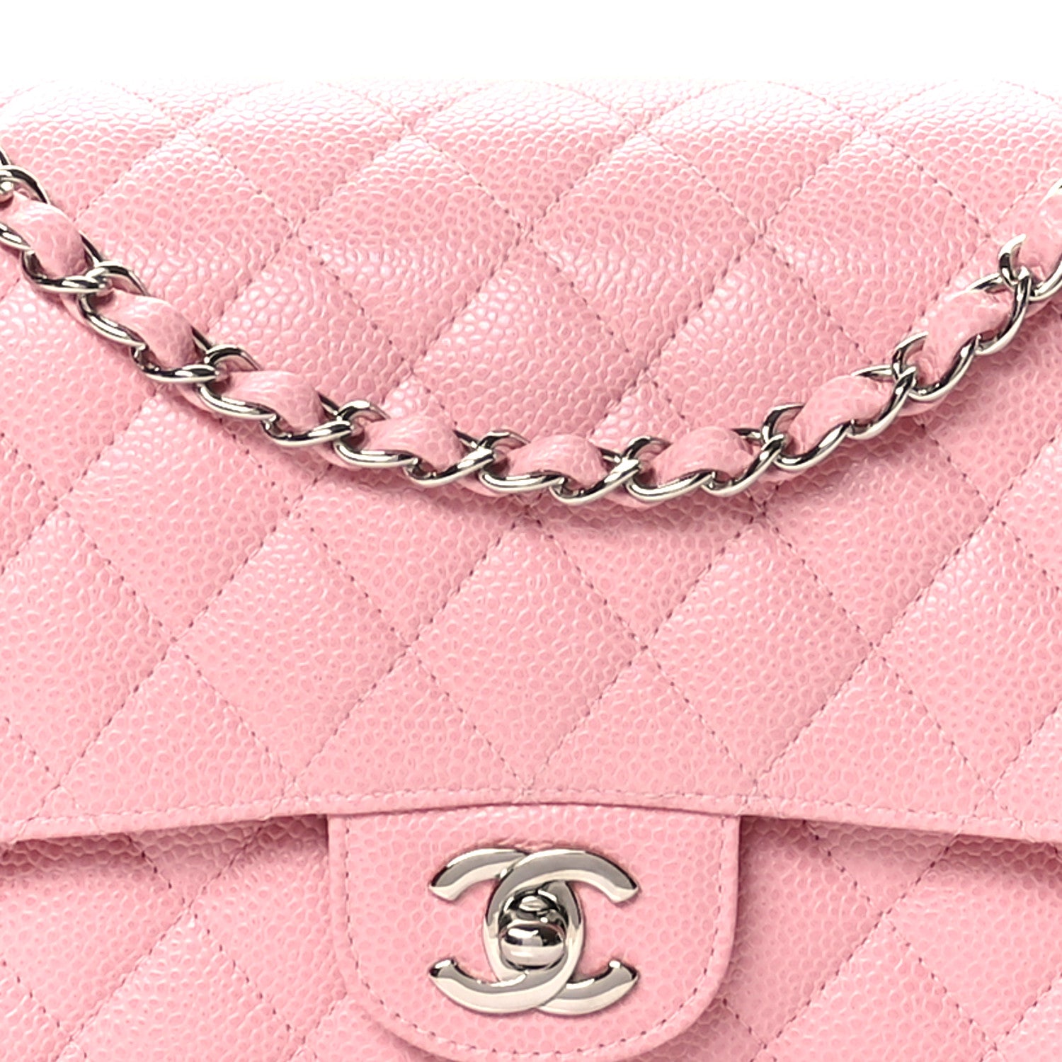 Chanel Caviar Quilted Medium Double Flap Pink 8 of 11