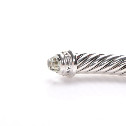 David Yurman Sterling Silver Diamond Prasiolite 5mm Cable Classics Bracelet 5 of 5