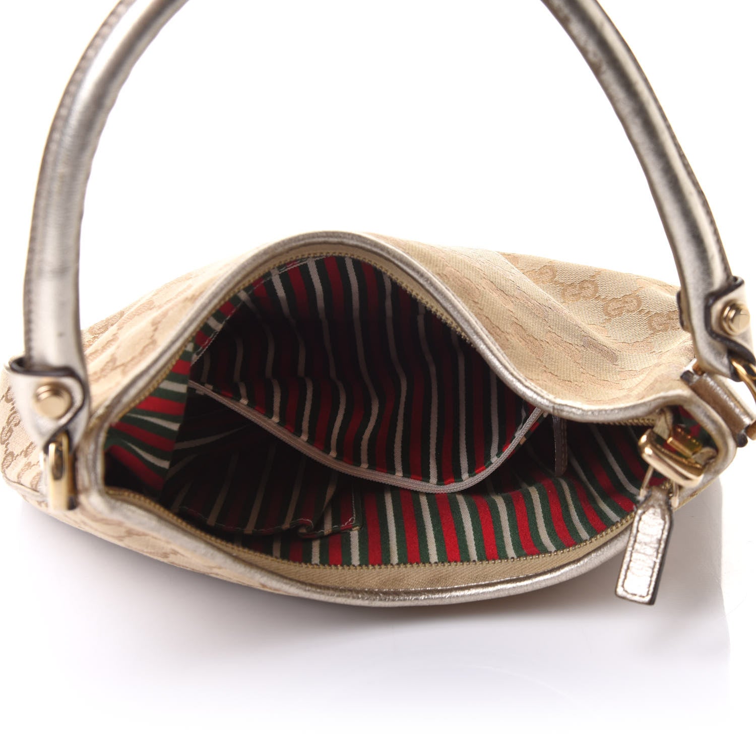 Gucci Monogram Medium Abbey D Ring Hobo Gold 5 of 13