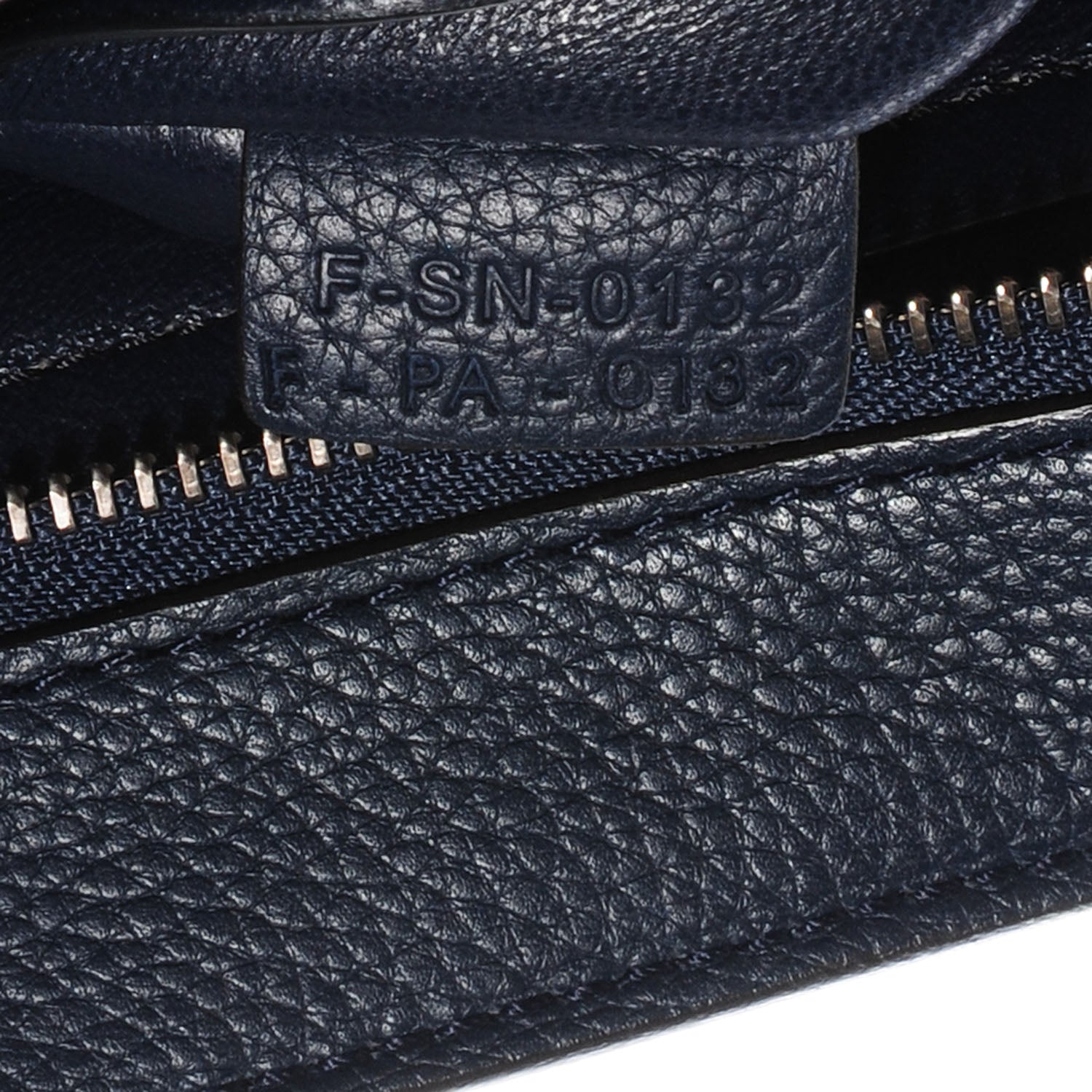 Celine Drummed Calfskin Suede Medium Trapeze Navy Blue 6 of 8