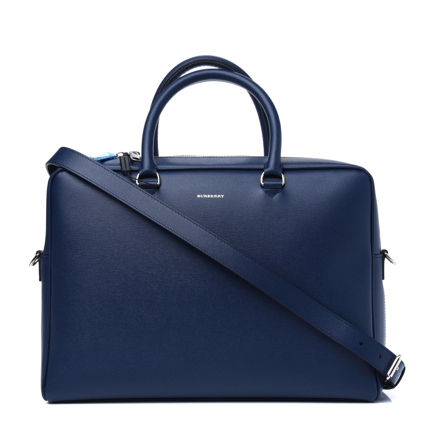London Calfskin Ainsworth Briefcase Navy