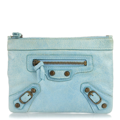 Balenciaga Chevre Classic Hardware M Porte-Monnaie Coin Purse Sky Blue 1 of 7