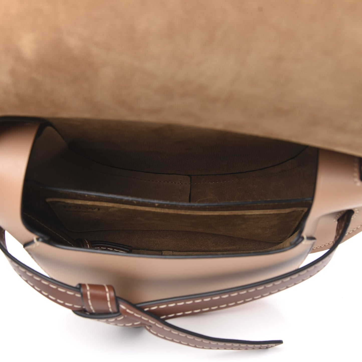 Calfskin Small Gate Crossbody Bag Taupe