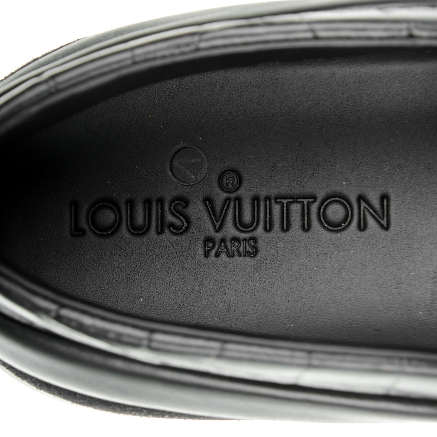 Alligator Patent Calfskin Catwalk Slip On 41 Black