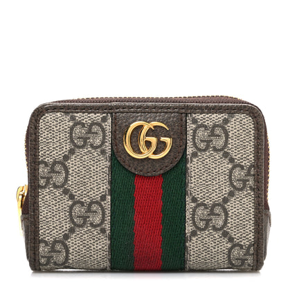 Gucci GG Supreme Monogram Web Ophidia Playing Card Case Beige New Acero 1 of 9