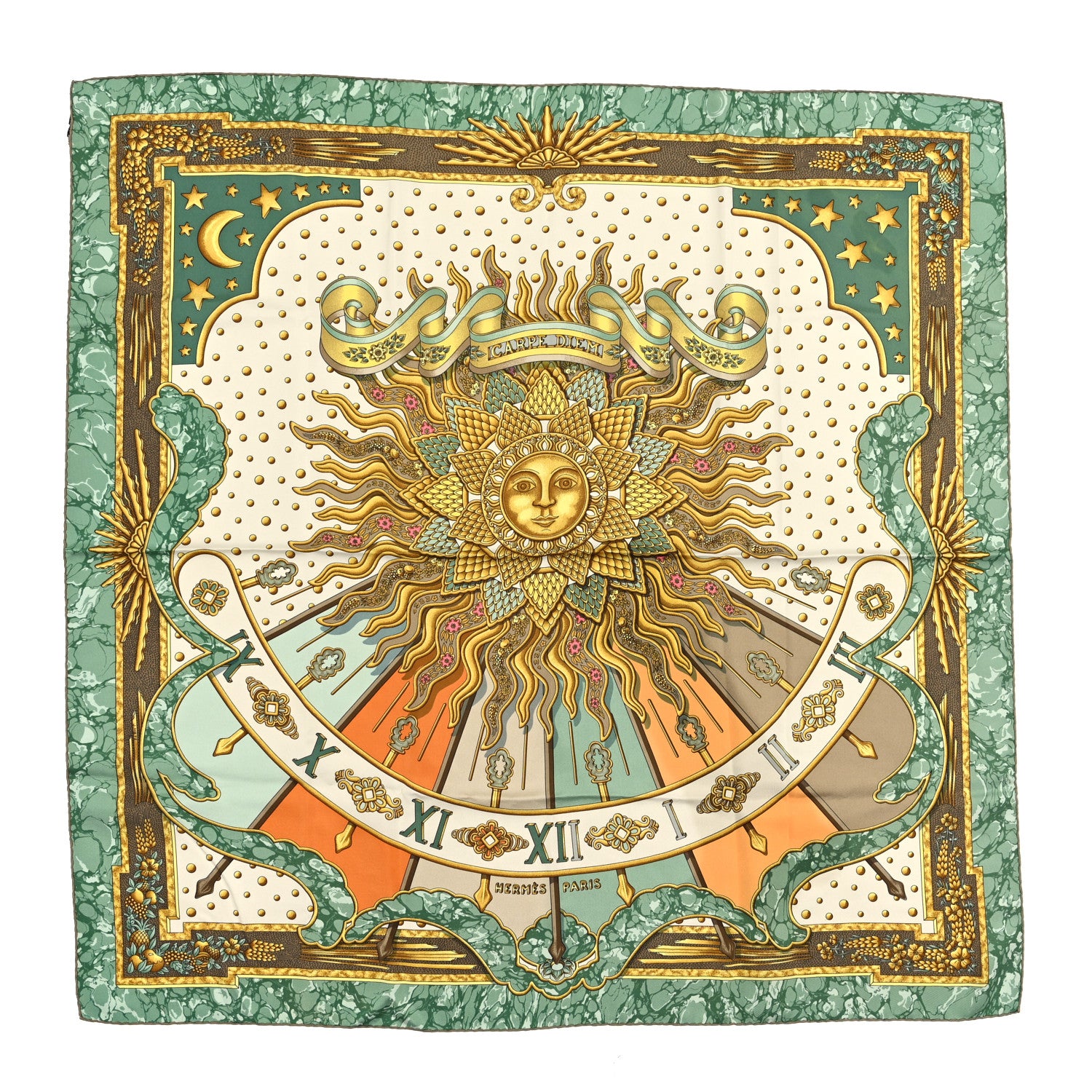 Hermes Silk Carpe Diem Scarf 90 1 of 3